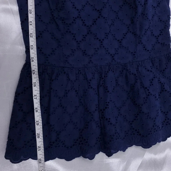 Lilly Pulitzer Navy Ashton Eyelet Tank Top - Picture 7 of 11